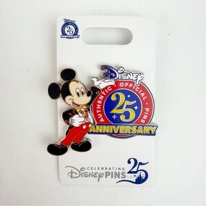 NEW Disney Parks 2025 Disney Pin Trading 25th Anniversary Mickey Mouse Pin
